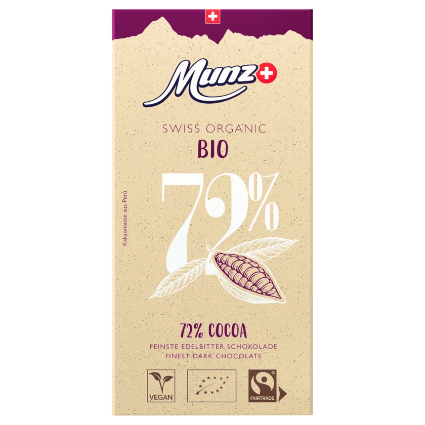 Munz Bio Edelbitterschokolade 100g